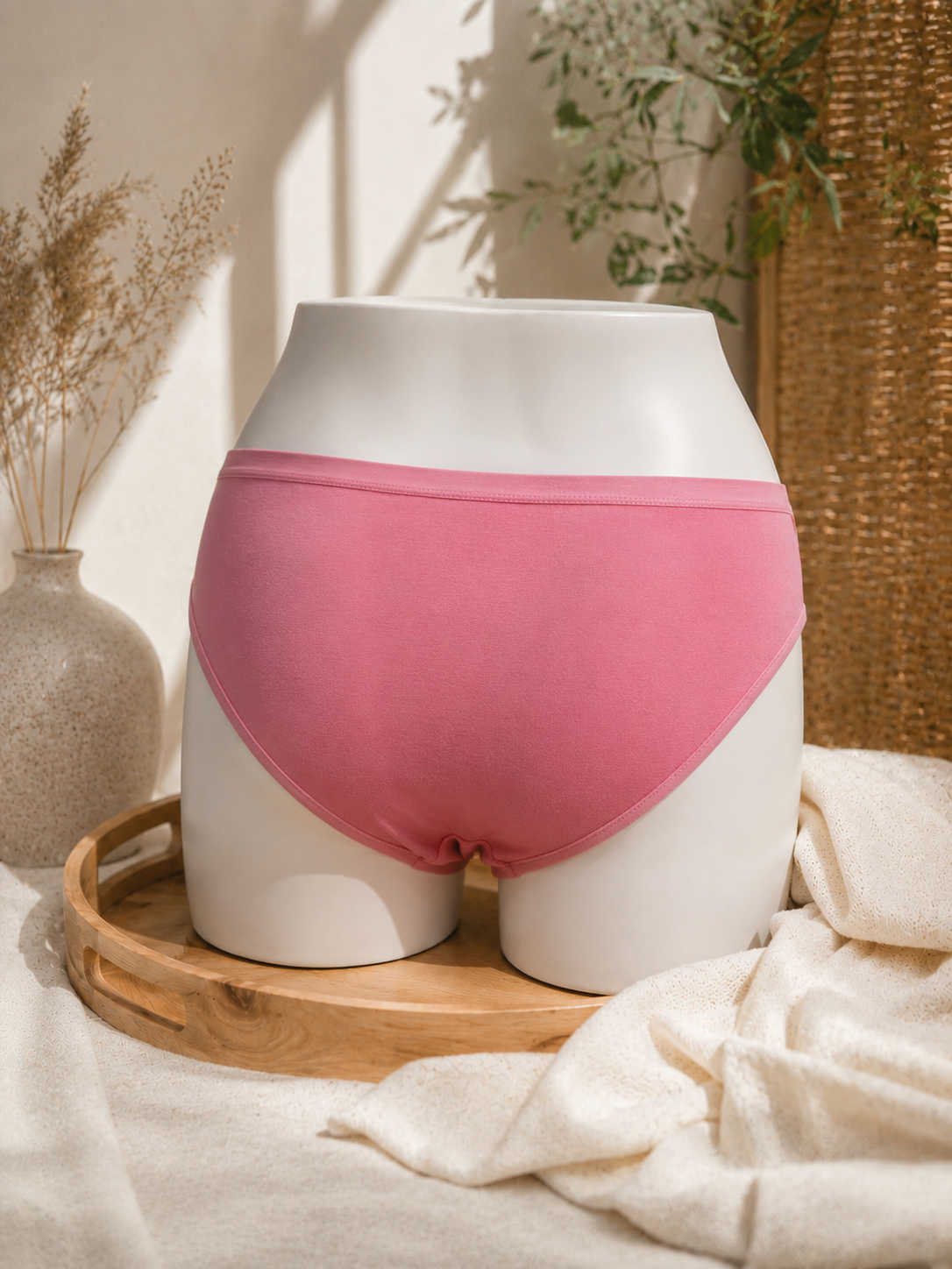 Karavya Pink Floral Printed Panty for Women | Soft & Comfortable Everyday Innerwear