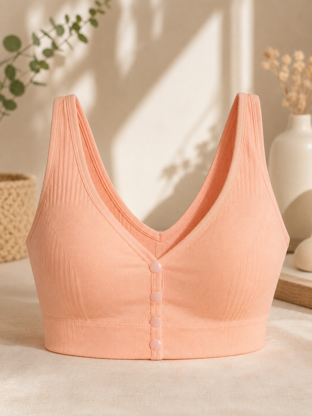 Karavya Peach Comfort Everyday Bra