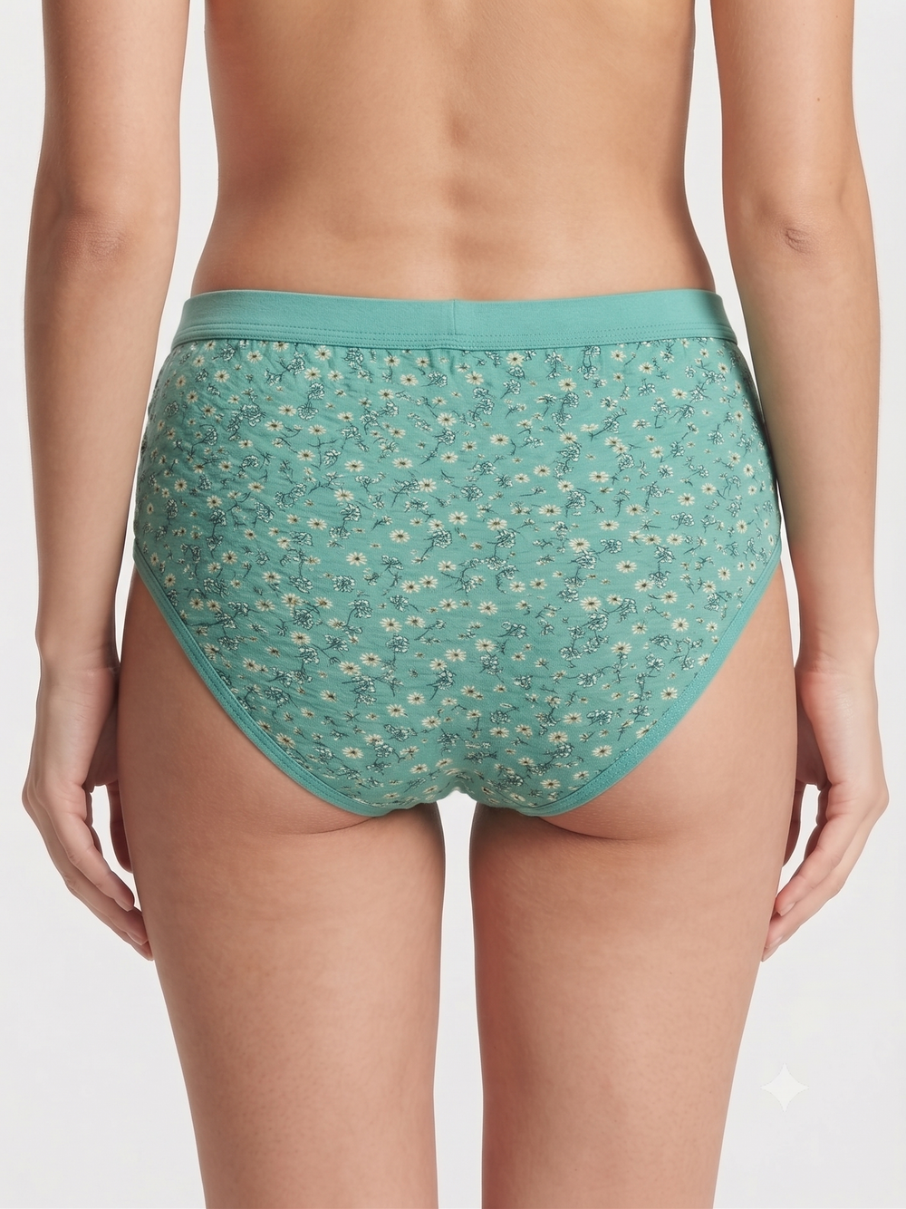 Karavya Teal Green Printed Panty for Women | Soft & Comfortable Everyday Innerwear