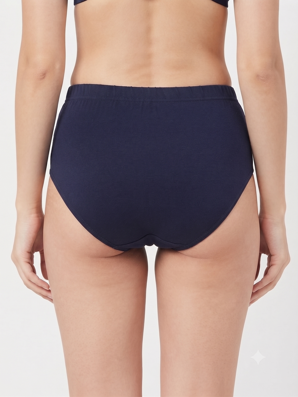 Karavya High-Waist Full Coverage Panty – Classic Navy Blue