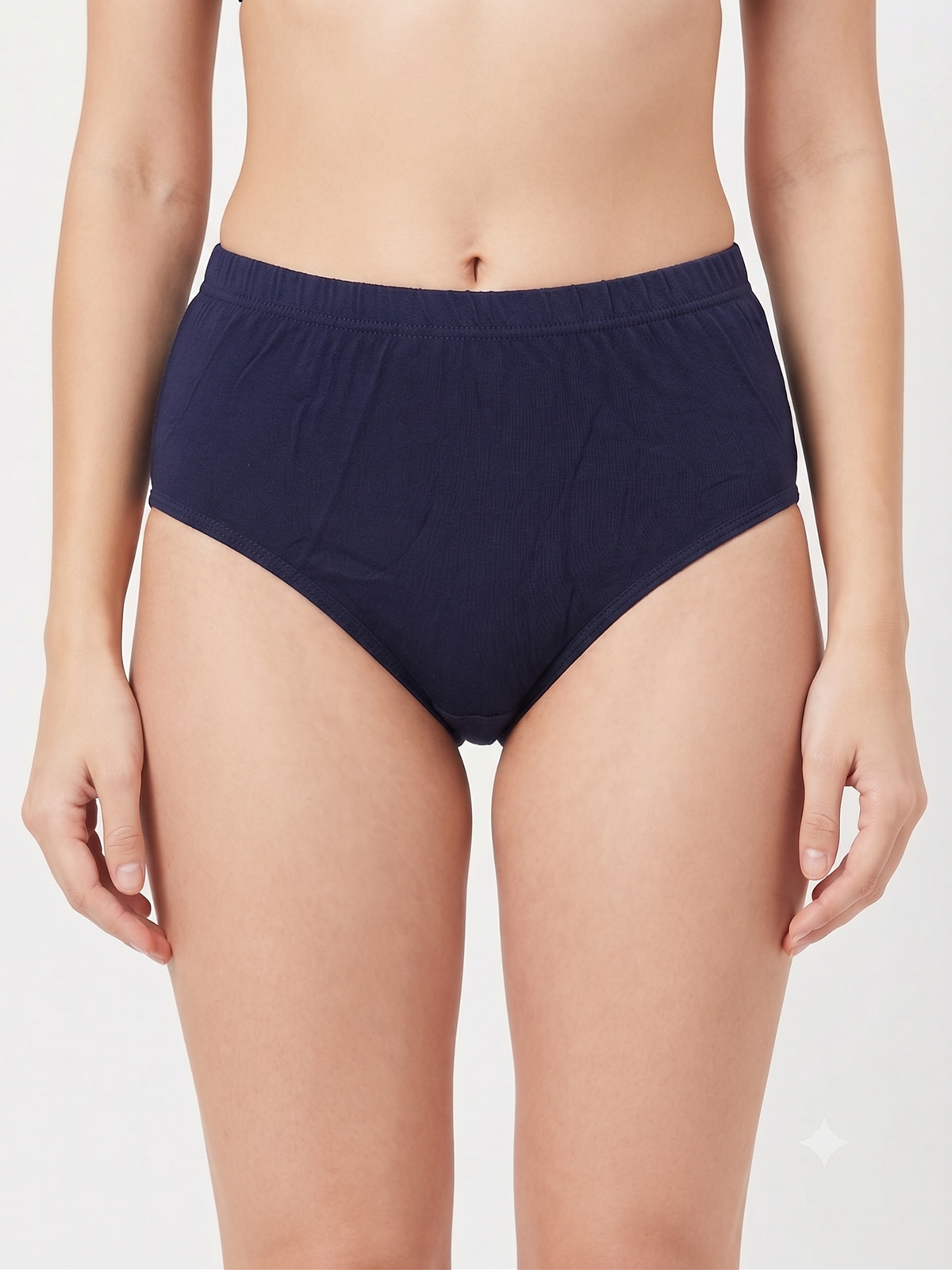 Karavya High-Waist Full Coverage Panty – Classic Navy Blue