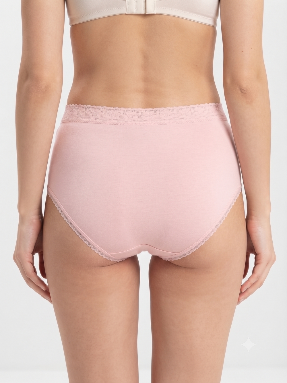 Karavya High-Waist Full Coverage Panty – Soft Blush Pink