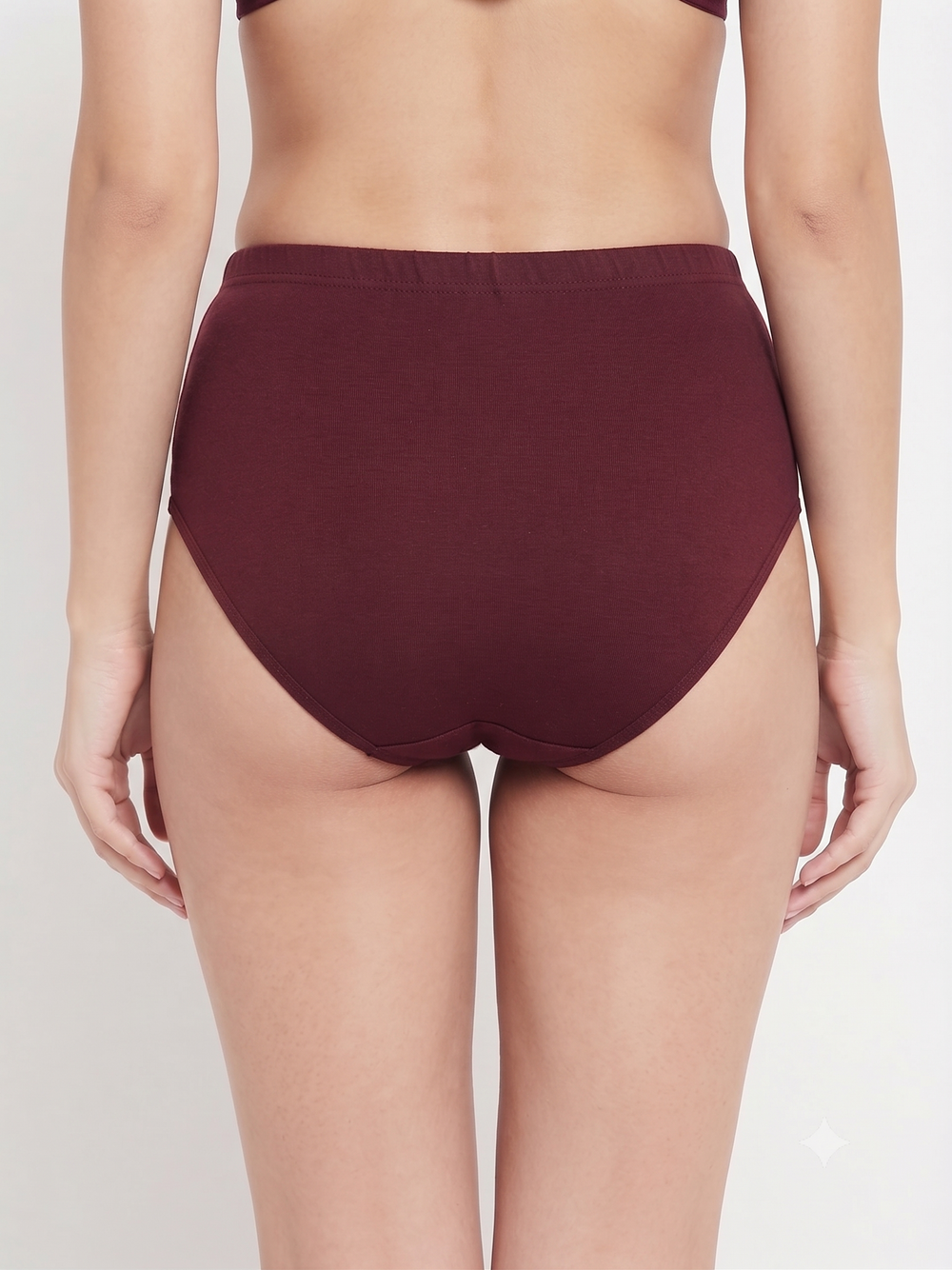 Karavya High-Waist Full Coverage Panty – Classic Maroon