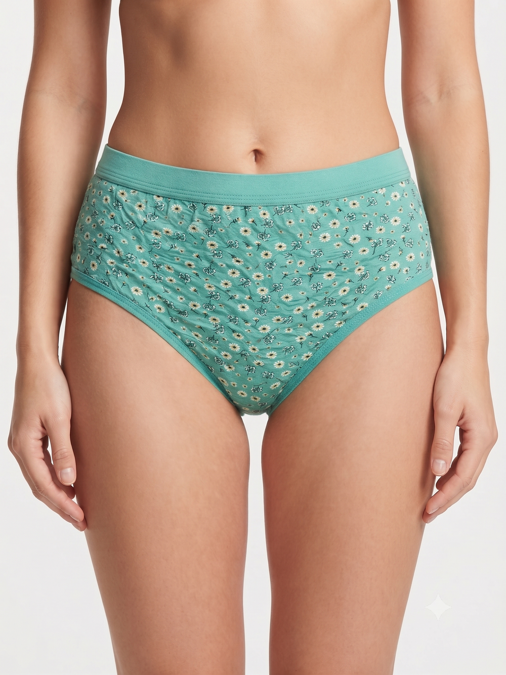 Karavya Teal Green Printed Panty for Women | Soft & Comfortable Everyday Innerwear
