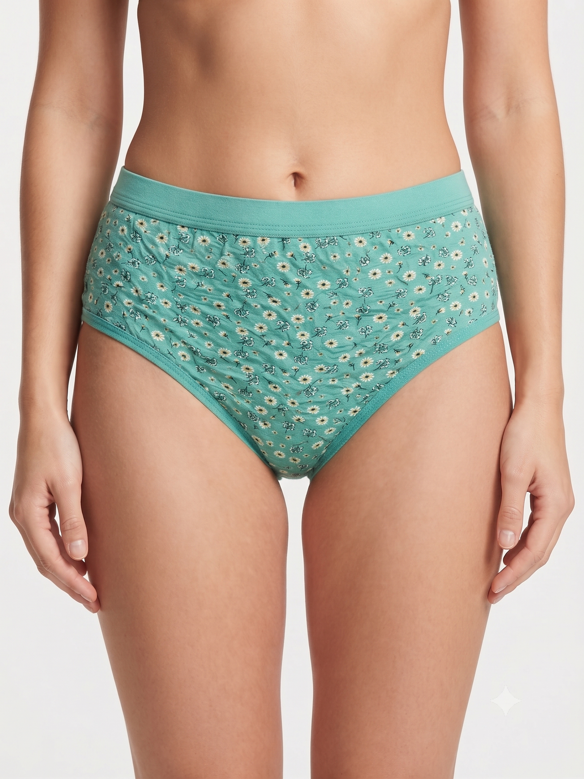 Karavya Teal Green Printed Panty for Women | Soft & Comfortable Everyday Innerwear