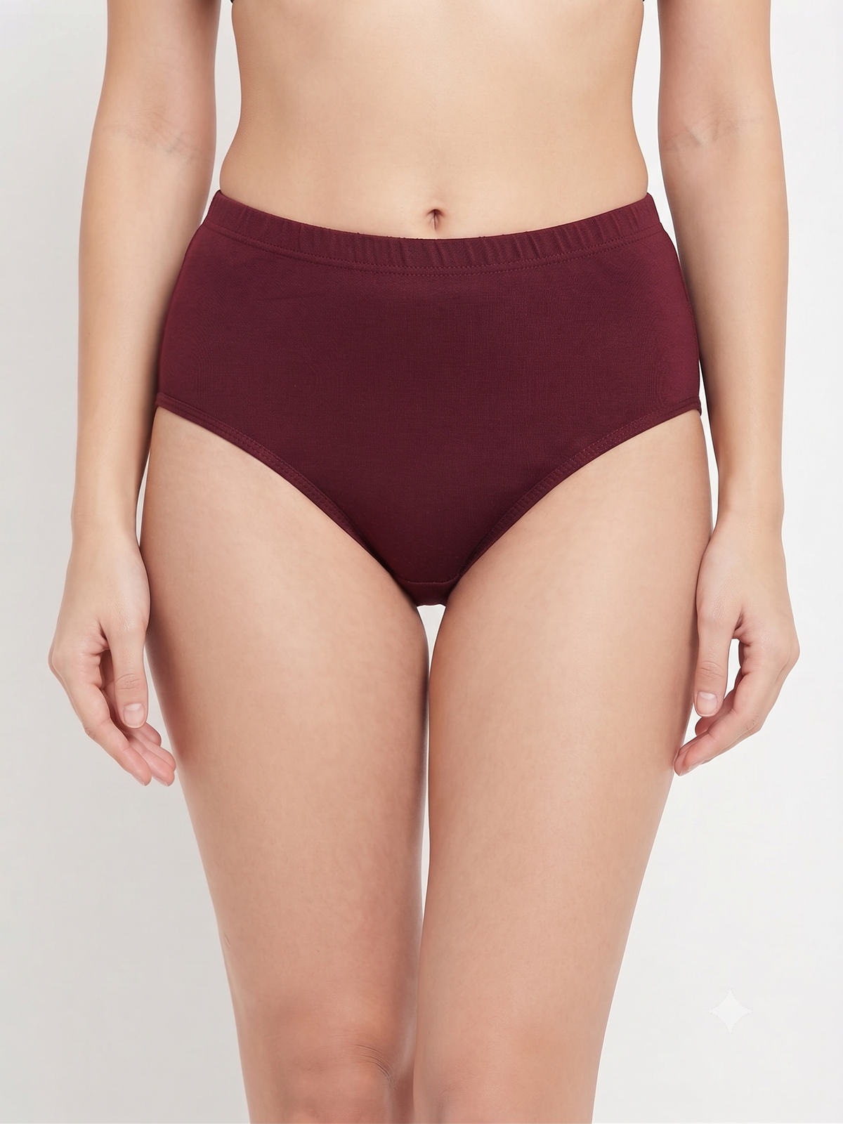 Karavya High-Waist Full Coverage Panty – Classic Maroon