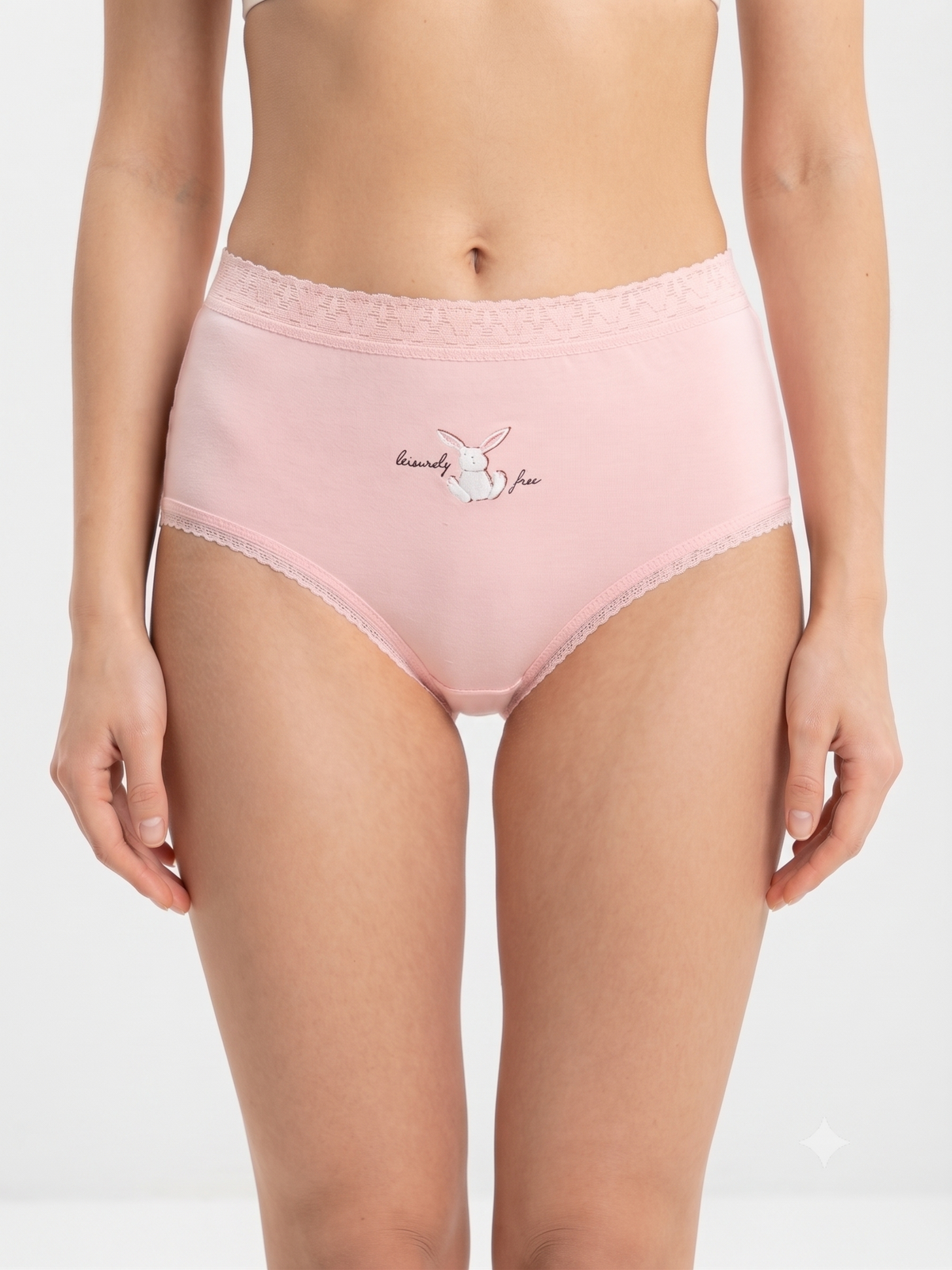 Karavya High-Waist Full Coverage Panty – Soft Blush Pink