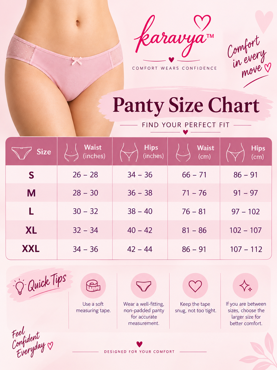 Karavya Beige Animal Print Panty for Women | Soft & Comfortable Everyday Innerwear